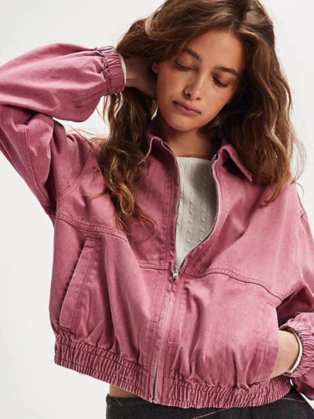 Birdie Track Jacket - Rose Raisin NWT